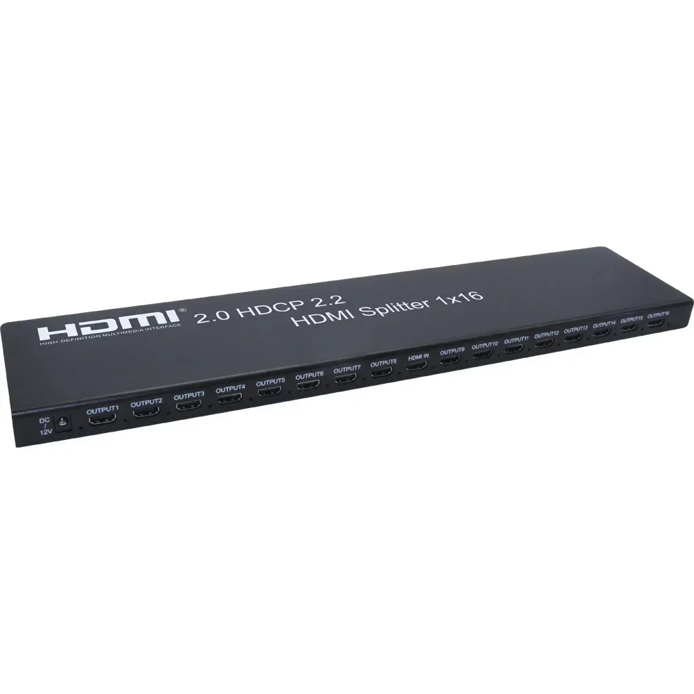 4K 60hz HDMI 2.0 1x16 HDMI splitter Elosztó HDCP 2.2 1080P videó átalakító multi Eltakar kijelző 1 hogy 6 8 10 12 16 Tv-t néz Képellenőrző