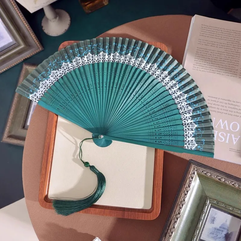 Elegant Chinese Bamboo Folding Fan 6 Inch Plain Blank Fan for Women Hanfu Qipao Vintage Handheld Fan Summer Cooling Oriental Fan