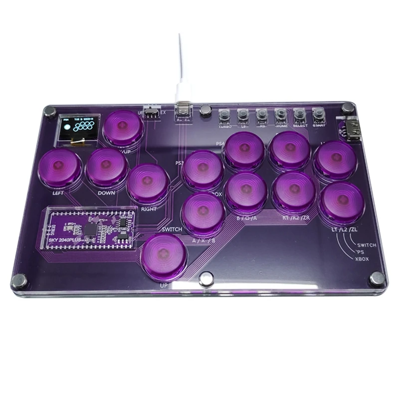 joystick-com-teclado-controlador-arcade-stick-para-ps4-ps3-interruptor-vapor-vara-de-luta-joystick-13key