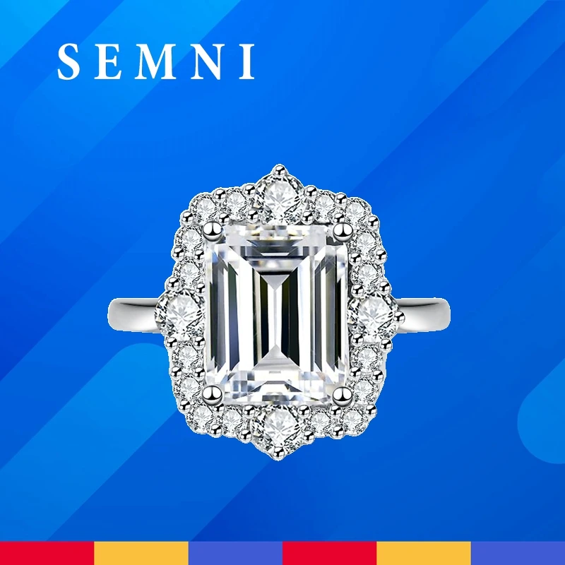 

Женское кольцо из серебра 925 пробы, с муассанитом