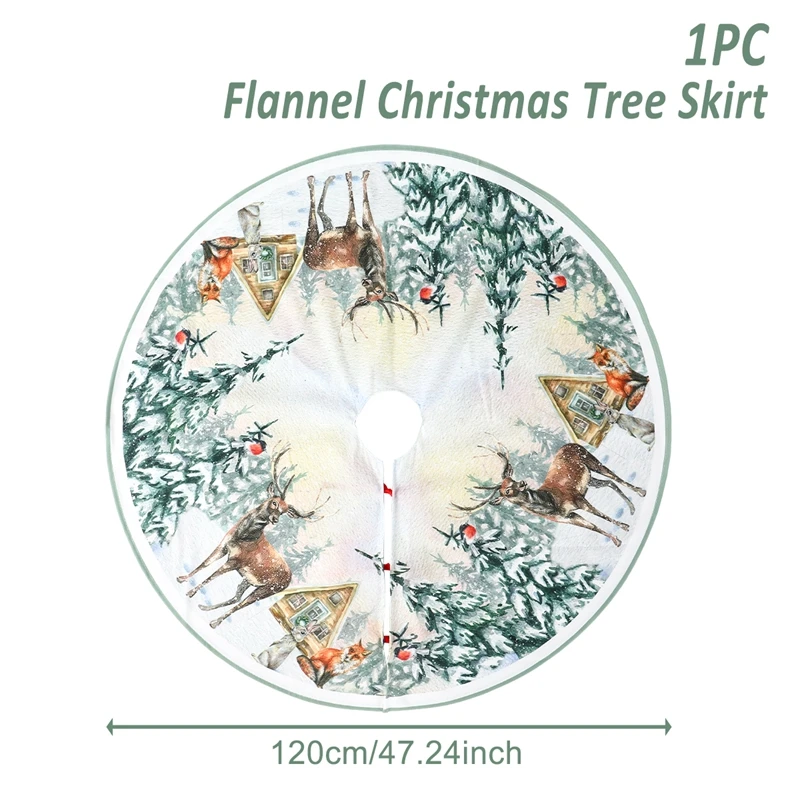 thumbnail image 1 of Faldas para árbol de Navidad de 90/120 cm, tapete de felpa, decoración navideña para el hogar 2024, tapete de base para árbol, adorno navideño, regalo de Año Nuevo 2025, 1 of 5