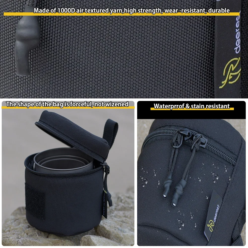 Water Bottle Bag Deerest Outdoor Water Cup Storage Bag Tactical Multi-Functional Storage Bag 1000D Portable Water Cup Protection for Camping