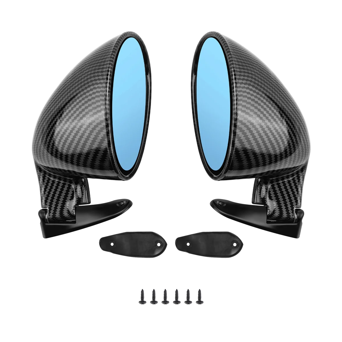 

Style Left & Right Car Classic Retro Door Wing Side Mirror Rearview Vintage Universal Carbon Fiber Look