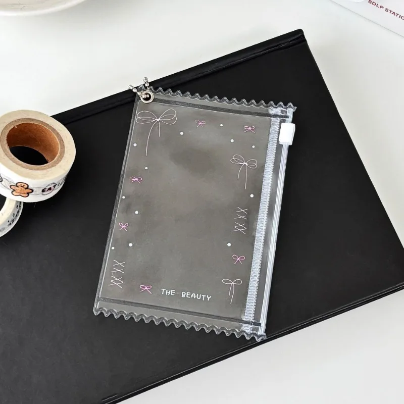 Transparent Plastic ID Card Holder Zipper Closure Protective Organizer Case Portable Small for Storage