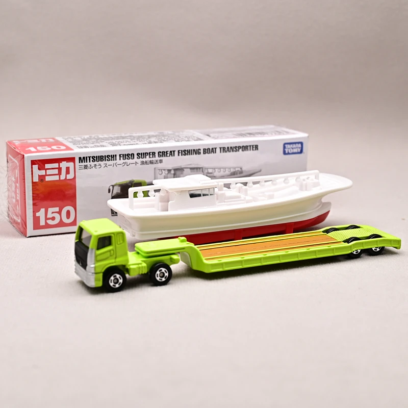 

Длинная коробка Tomy Tomica 150 # из сплава, модель автомобиля, украшение, игрушечный автомобиль, Mitsubishi, рыбалка, лодка, грузовик для транспортировки