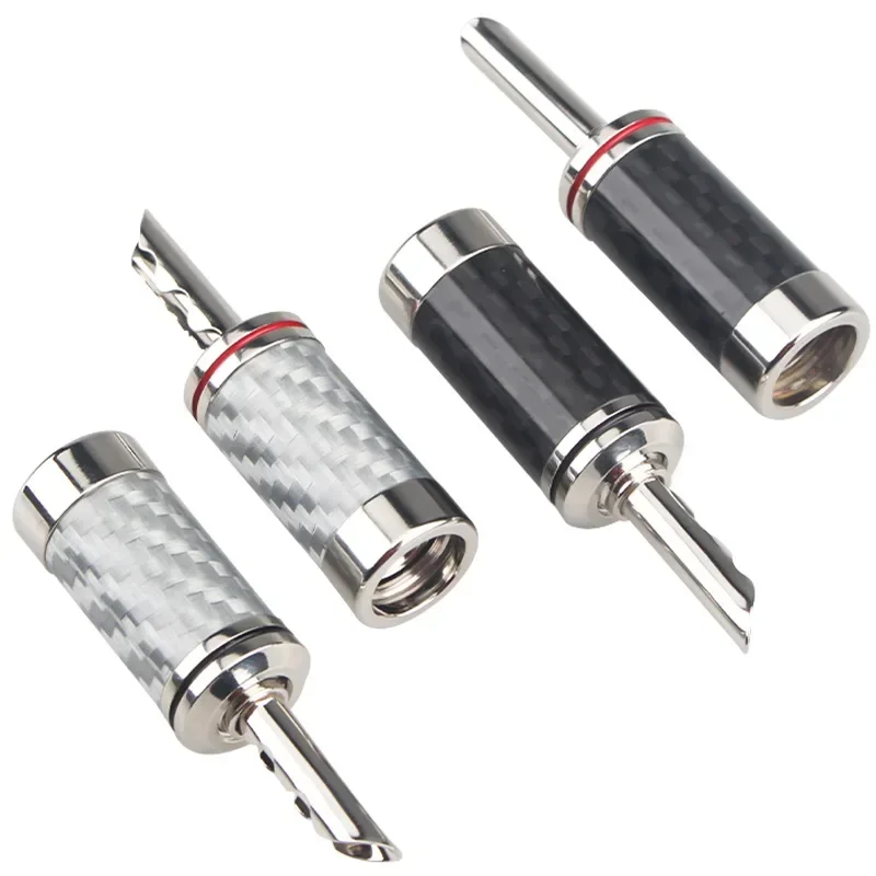 

Rhodium plated plug Carbon fiber audio speaker cable banana connector