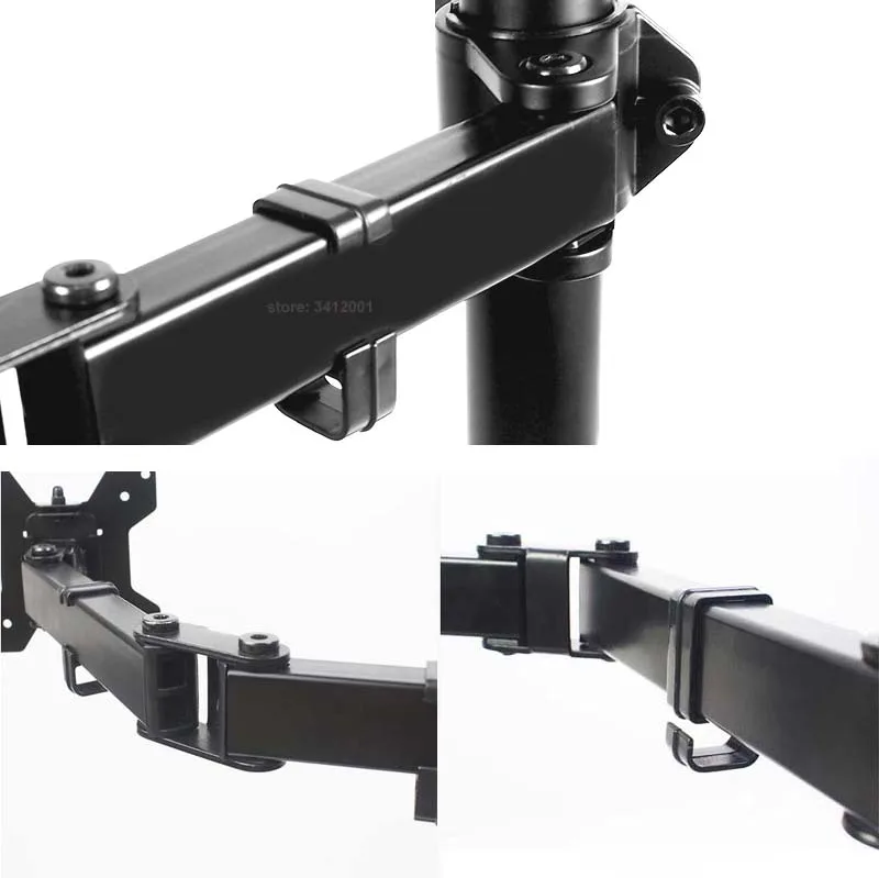 Full Motion Computer Monitor Holder Grampo Grommet Base Rotação de 360 Graus Único Computador Mount Braço Longo pc Stand 99 kg 10 27 M051 - Image 6