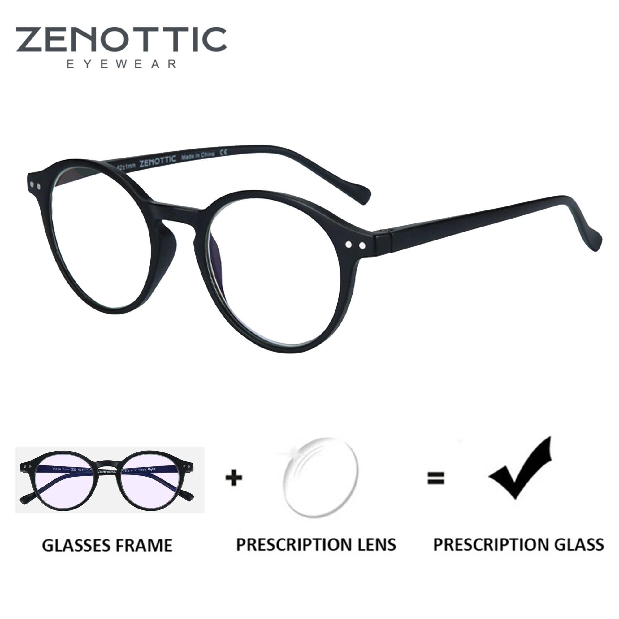 Retro Round Prescription Glasses Men Circular Myopia Eyewear Fashion Women Hyperopia/Progressive Optical Eyeglasses myopia eyeglasses