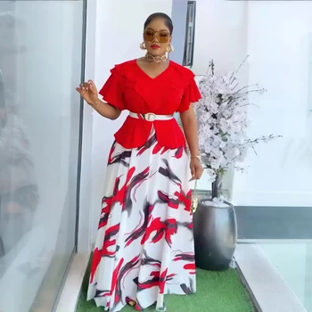 Eleganti abiti africani per le donne 2025 Nuova moda manica corta festa di nozze abito lungo abito da sera taglie forti abbigliamento da donna 1