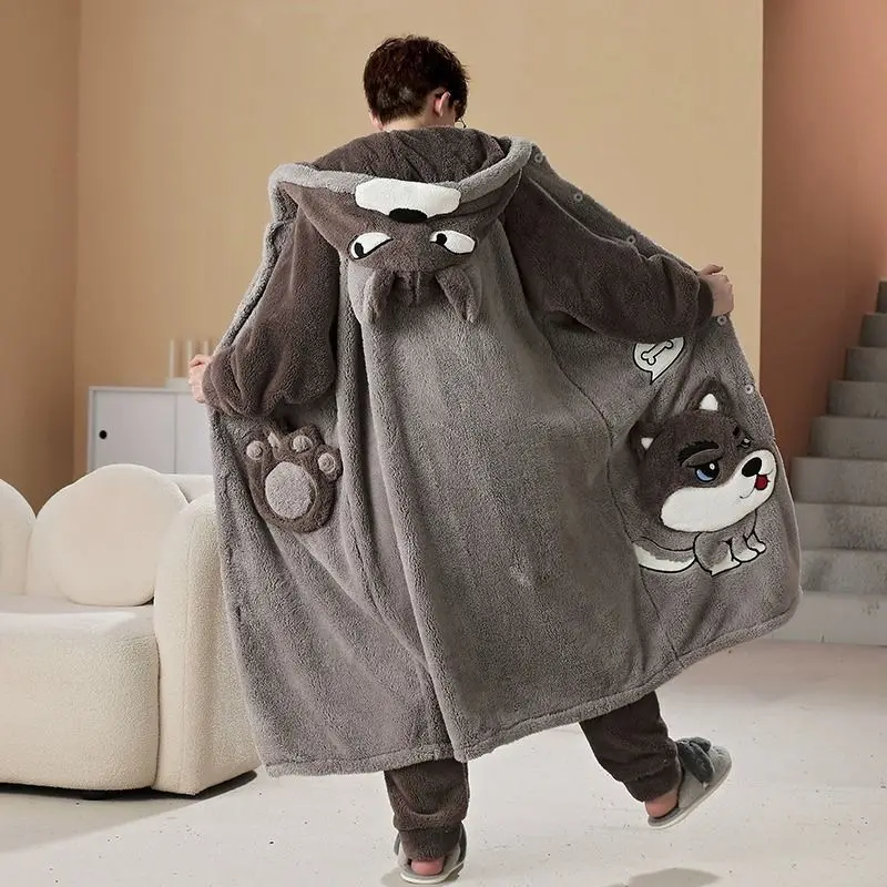 Cartoon Thick Robe Two Piece PJ Set 5