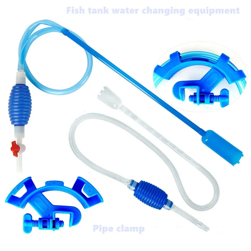 Acquario Sifone Serbatoio Di Pesce Sifone Aspirapolvere Pompa Cambio Acqua Semiautomatico Filtro Acqua Ghiaia Accessori Acuario