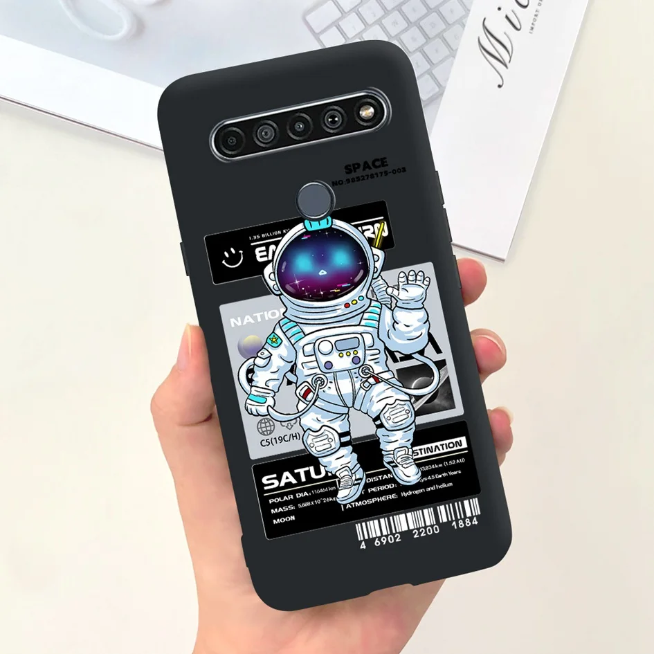Cute Cat & Dinosaur Soft Black Silicone Shockproof Bumper Phone Case