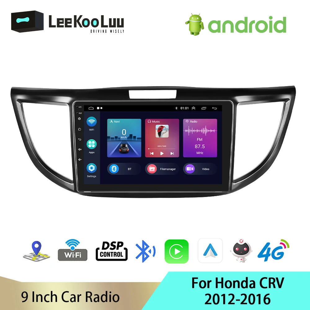 

LeeKooLuu Car Radio 2 Din Android Multimedia Player GPS Wireless Carplay Auto Stereo 4G WiFi DSP For Honda CRV 2012 2013-2016