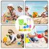 9pcs Children Outdoor Beach Toys Fun Shovel Mold Beach Bucket Set Storage Sand Digging Tool Bucket Children Sandbeach Toys 5