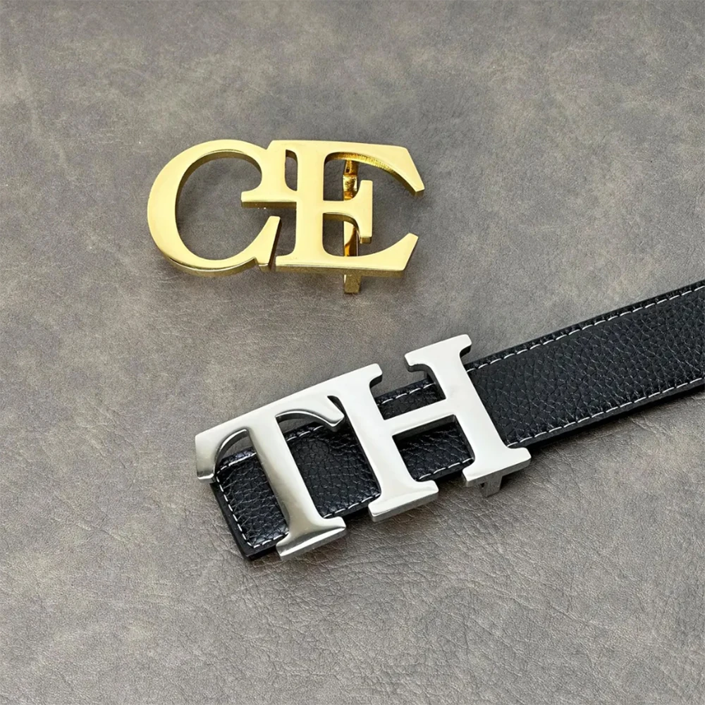 맞춤형 문자 스테인리스 스틸 고급 비즈니스 벨트 버클, 남성용 개인 이름 벨트..