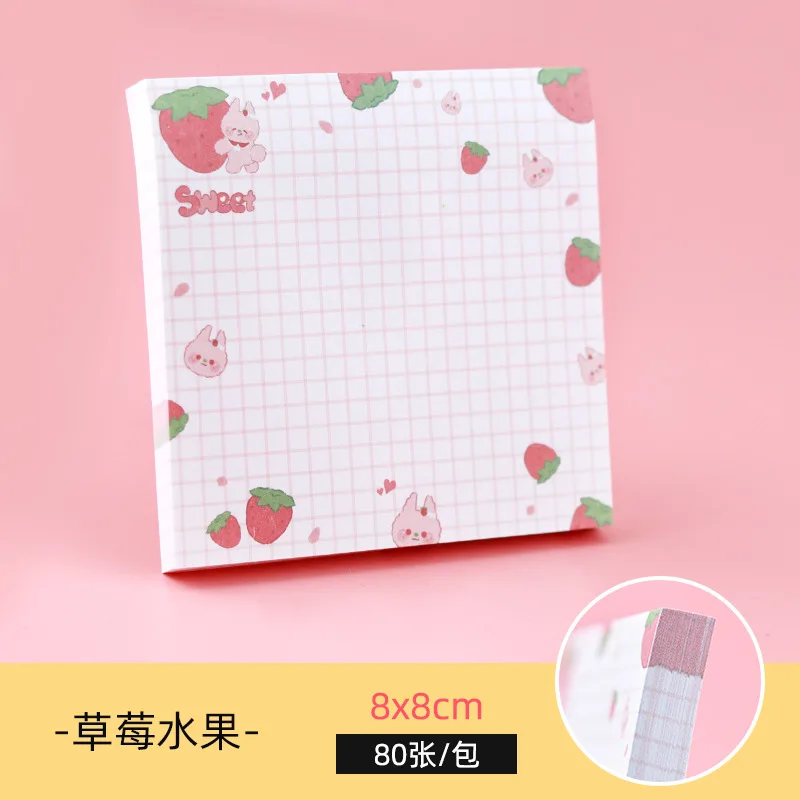 Fruit-Themed Sticky Note Pack - 80 Sheets for Journaling & To-Do Lists