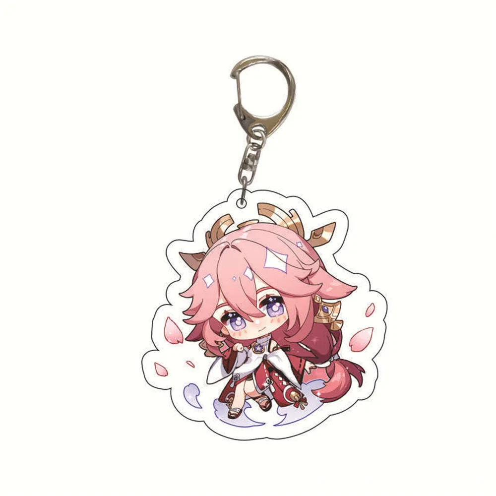 Anime Cartoon Figure Keychain Pendant – Game Impact Character Collection Badge