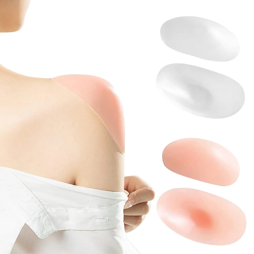 Pair Of Silicone Shoulder Pads That Transform Into Right Angled Shoulders Invisible Detachable Reusable silicone shoulder pad