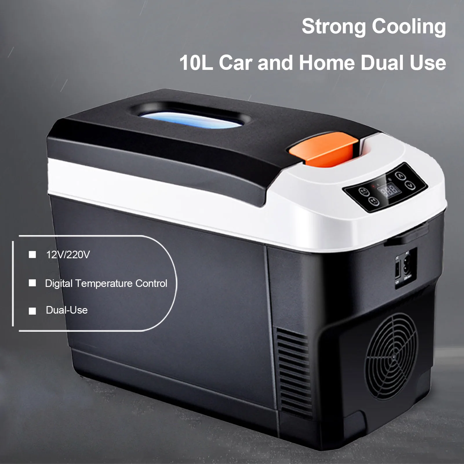 10L Car Home Refrigerator Mini Fridges 12/24V 110/220V Freezer Cooler  Heater Food Storage Box for Car Home Pinic Camping