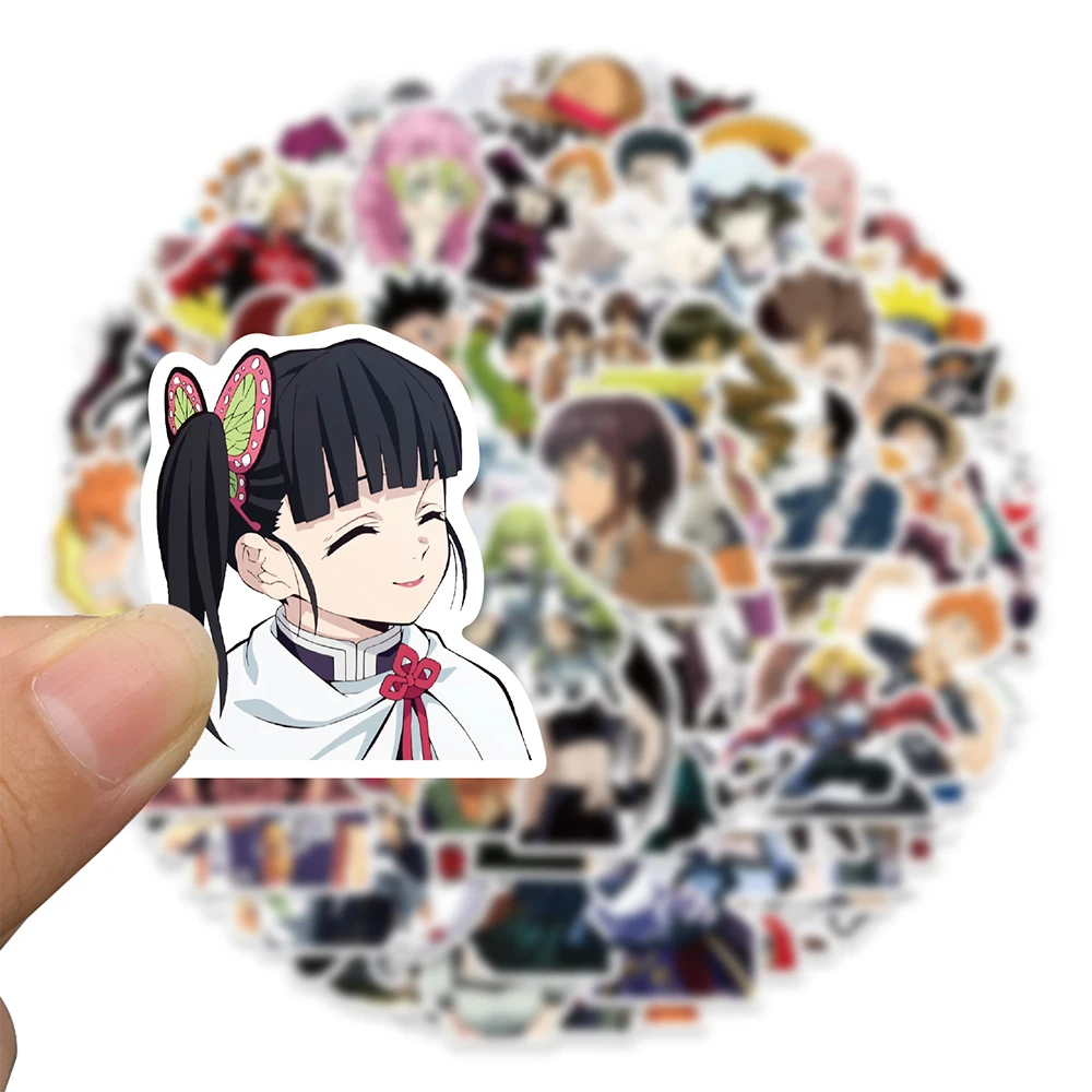 10/30/50/100PCS Mix Cartoon Anime Stickers Naruto Jujutsu Kaisen Attack On Titan Decals DIY Laptop Phone Car Sticker for Kid Toy 3