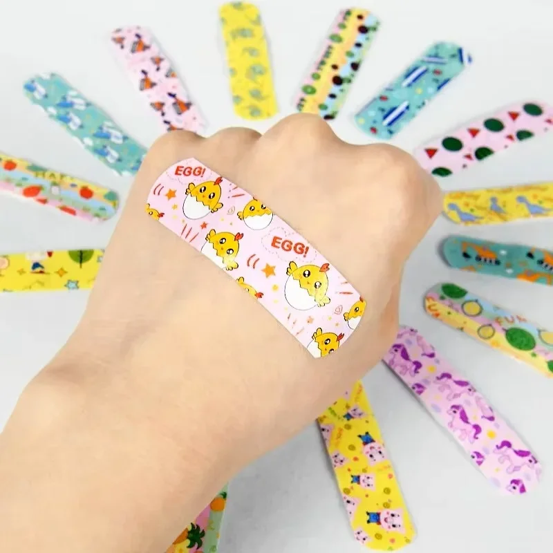 120Pcs Medical Bandage Cartoon Animal Pattern Hemostatic Kids Cute Band-Aid Self-Adhesive Bandage First Aid Emergency Kit Wound Plaster Patches