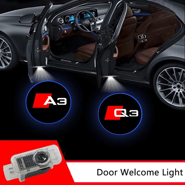 Car HD Door Welcome Light Led Projector Lamp For Audi Sport SLINE Quattro S6  RS A3 A4L B8 8P 8V A6 C7 C6 C5 A5 A8 Q3 Q5 Q7 B7 B6 