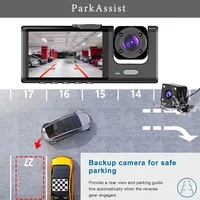 WiFi 3 canaux voiture DVR trois voies Dash Cam à l'intérieur de la caméra du véhicule DVR enregistreur FHD 1080P vidéo Mini enregistreur Dashcam Camcord 5