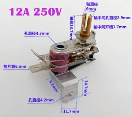 Termostato Mecánico Ajustable 12V/110-250V - Rango 0-60°C, Para Control De Calefacción/Refrigeración