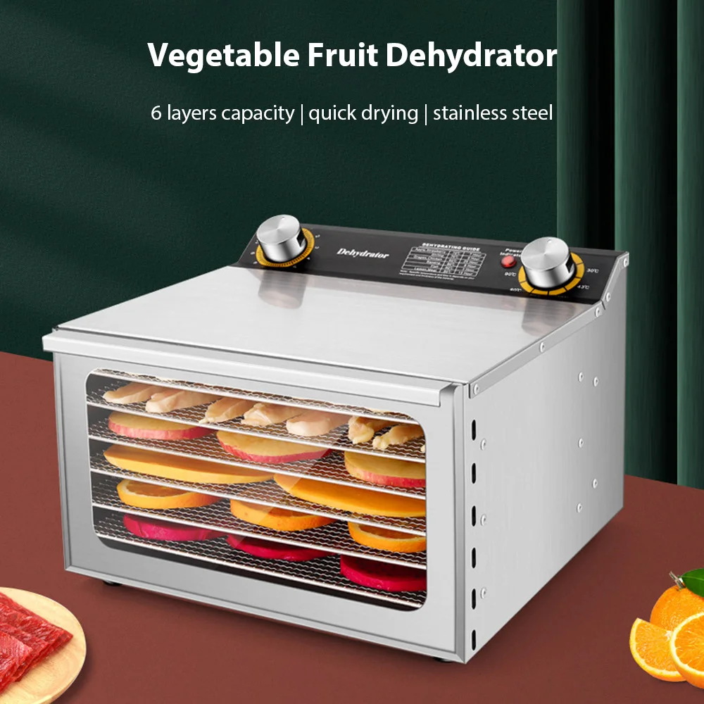 Dehydrators for Food and Jerky with 24H Timer 5 Drying Racks 400W 30-90℃ Vegetable Fruit Dehydrator Temperature Control 6