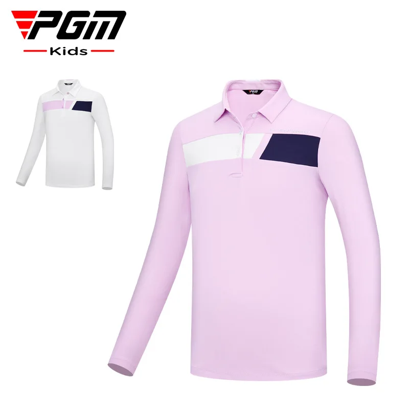 

PGM New Children's Golf Apparel Girls' Long Sleeve T-shirt High Elasticity Skincare Sports Fabric Fashion Versatile