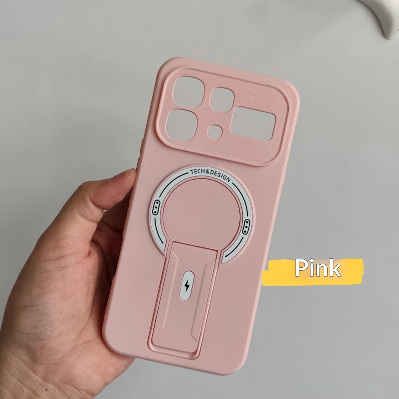 Magnetic Kickstand Shockproof Matte Phone Case with Bracket Holder