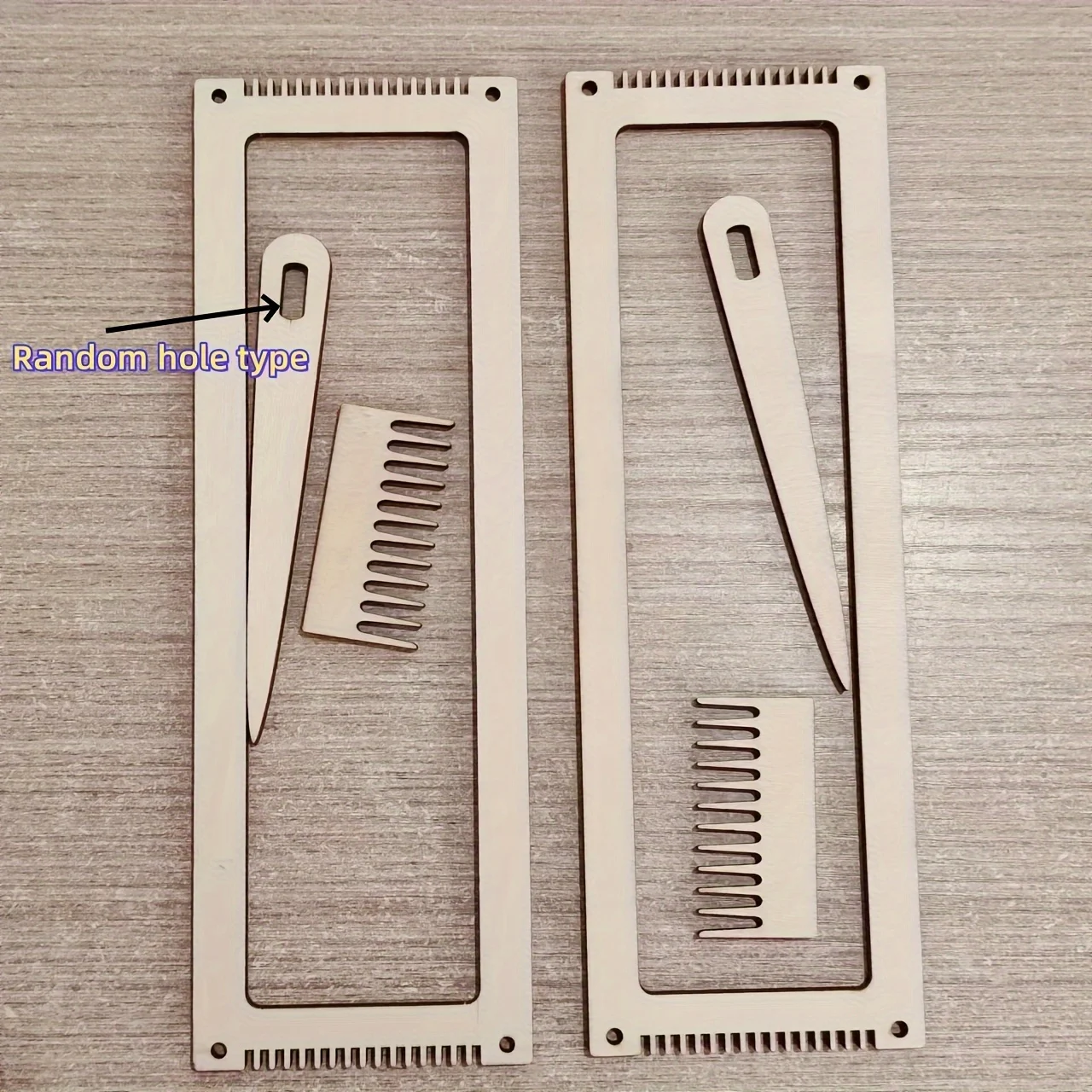 6-Piece Wooden Weaving Kit, Wooden Stand Crochet Yarn Tool, DIY Comb ...