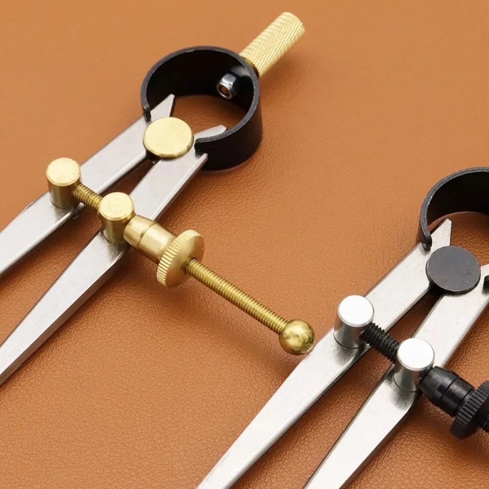 Adjustable Leather DIY Edge Creaser Leather Rotating Compass Creaser for Woodworking Drawing Wing Divider Caliper Radius10-20M leather craft tool kit leather craft tool leather craft tools leather tools