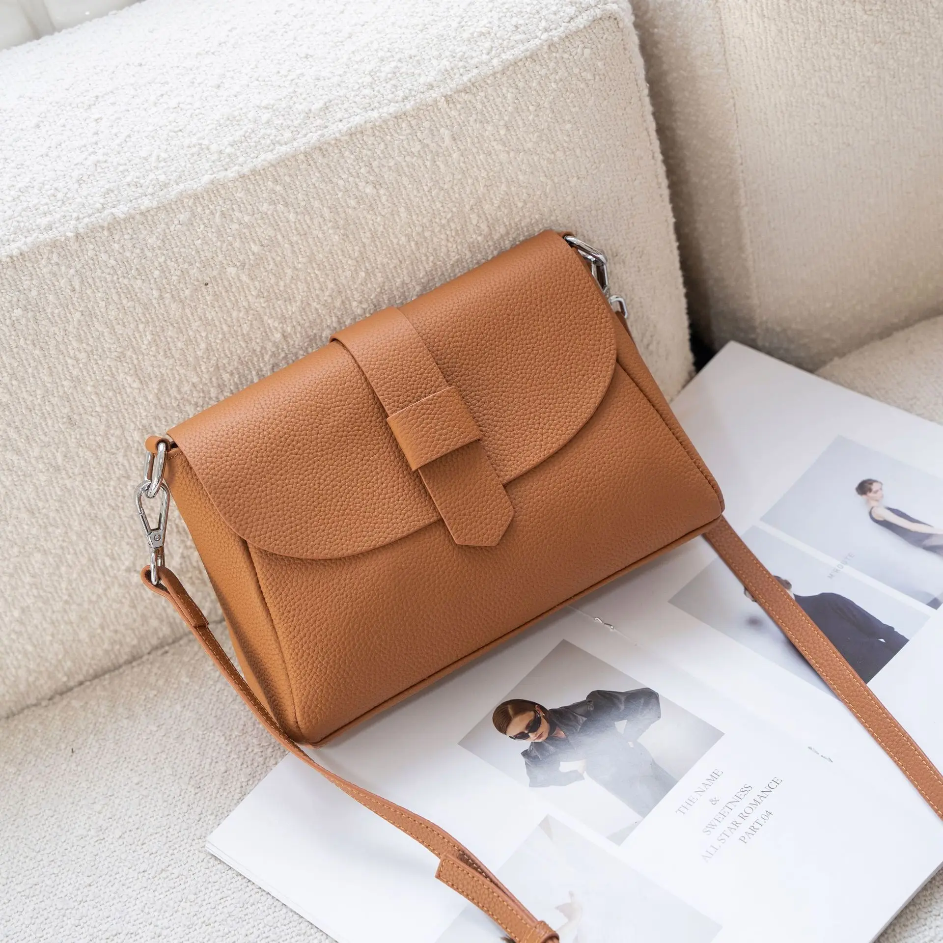 TOGO Leather Top Layer Cowhide Women's Handbag, Shoulder Bag, Fashionable Practical Crossbody High-quality Casual Small Bag