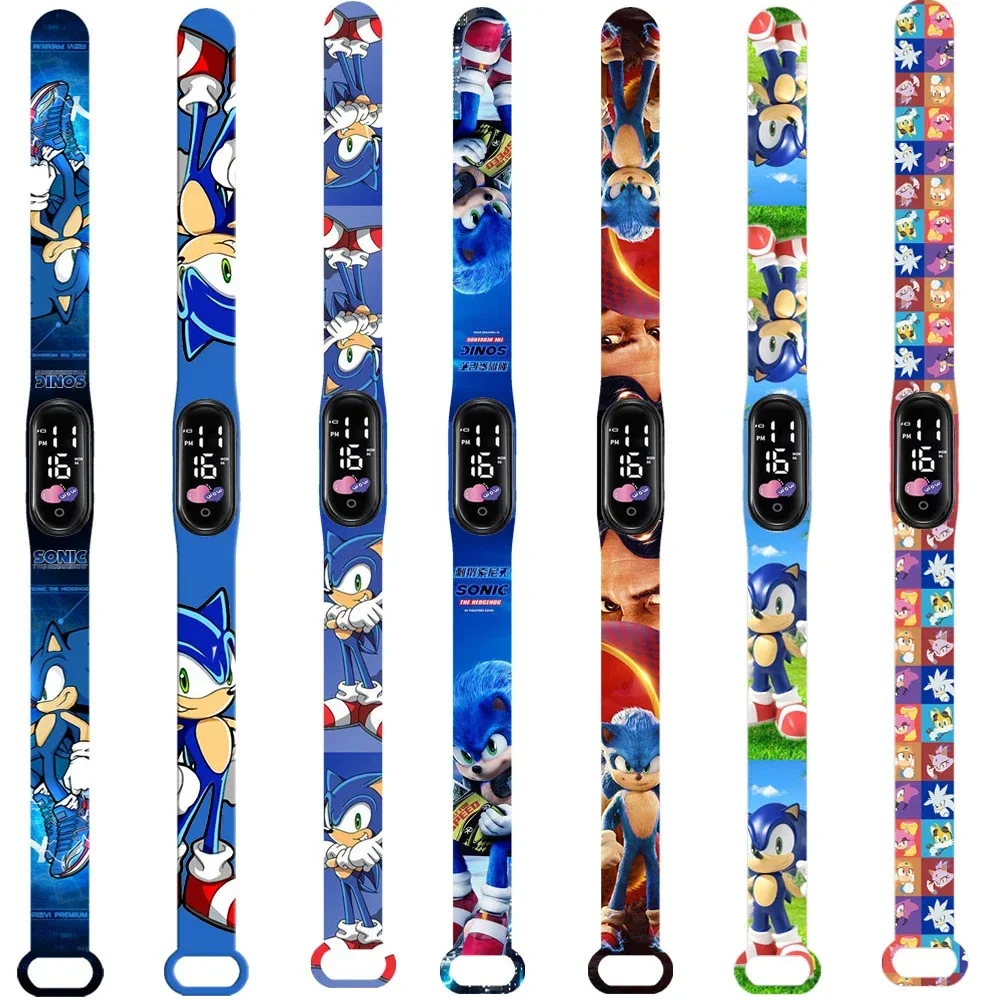 Pokemon Sonic Cartoon Per Bambini Amy Rose Anime Character Bracciale Watch Led Touch Orologio Impermeabile Regali Sportivi Giocattoli Di Natale