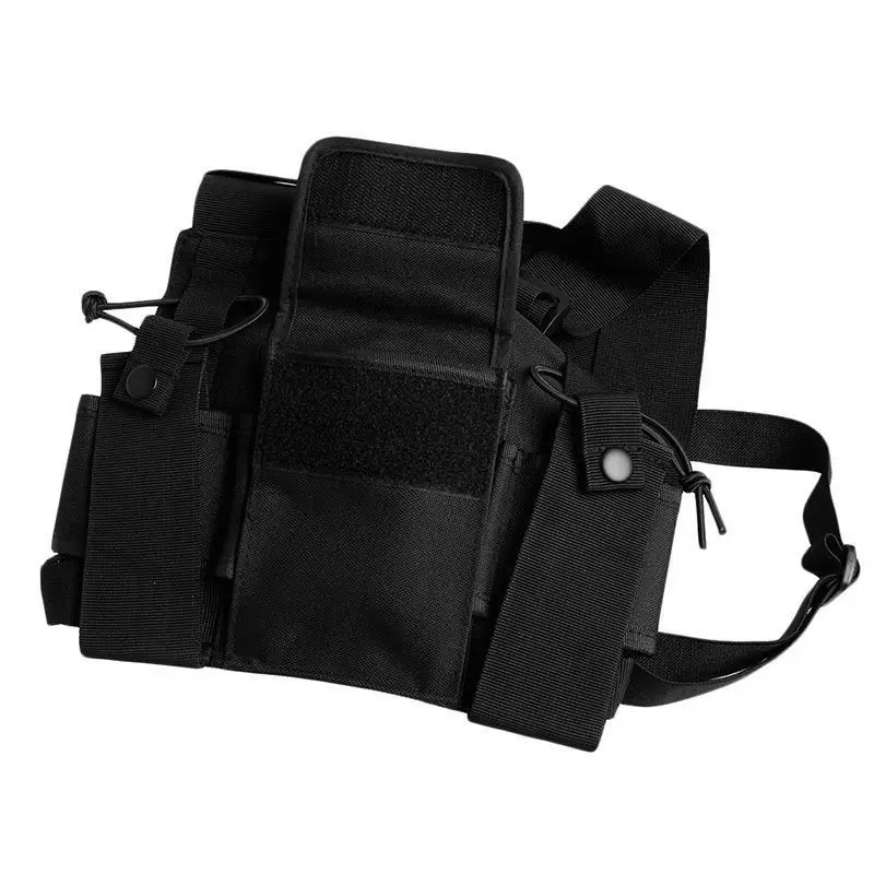 Baofeng Ham Radio CS Tactics Chest Hip Hop Front Pack Pouch Vest Rig Holster Case Bag for UV-5R UV-82 888S Wouxun Walkie Talkie