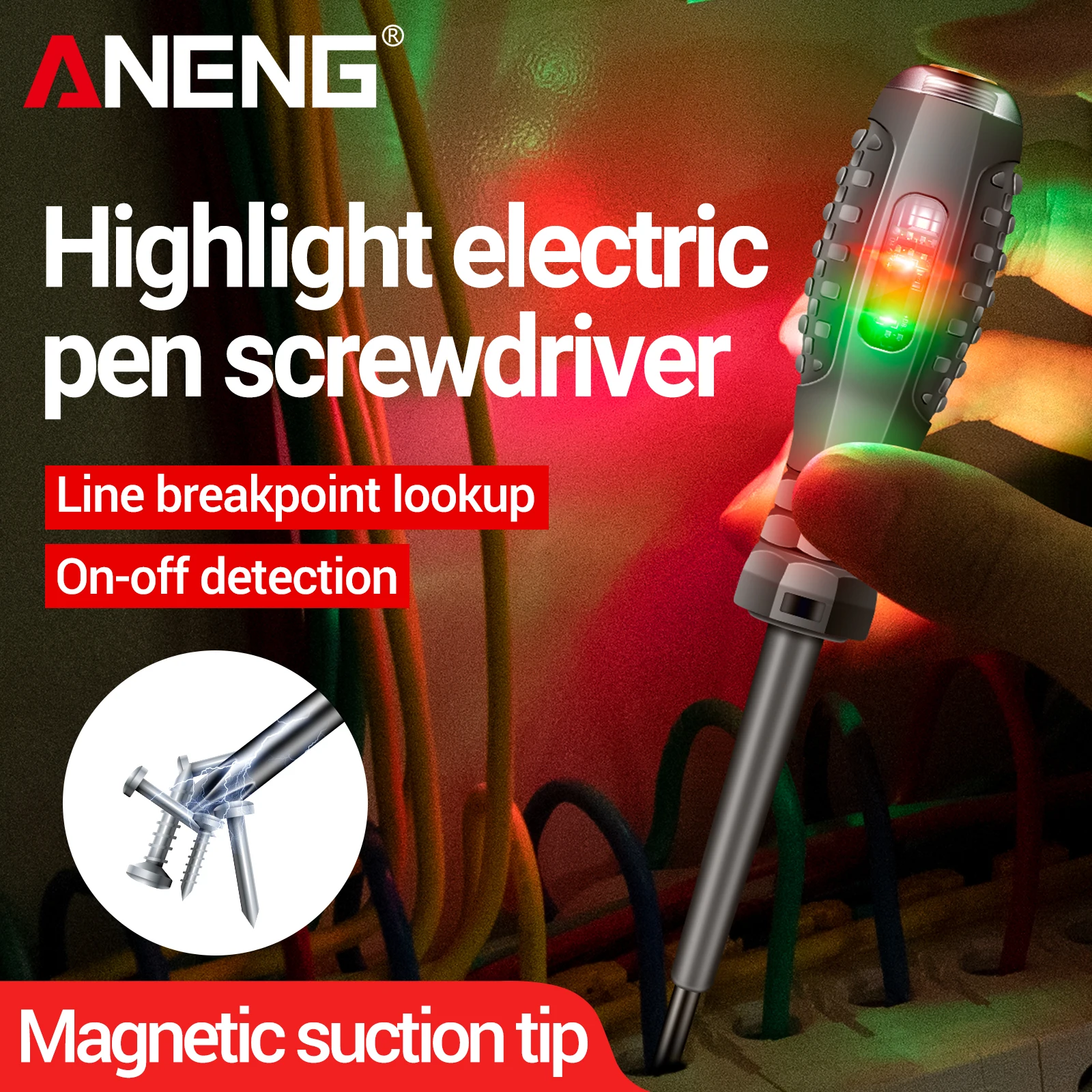 ANENG B05 2Pcs Word/Cross Screwdriver Electric Tester Pen Multi-functional House