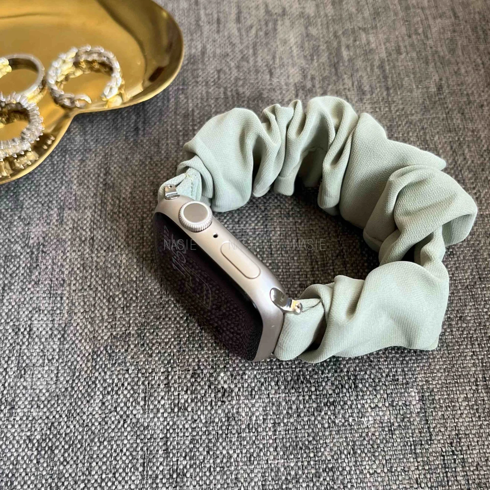 Elastic Scrunchie Strap Bracelet for Fitness Trackers - Women's Fashion Band