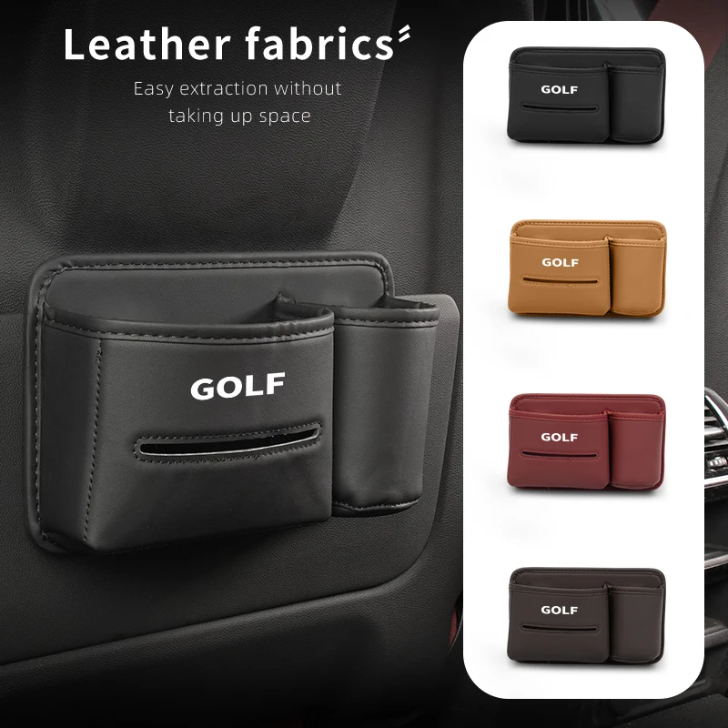 차량 좌석 뒷면 티슈 보관 정리정돈 박스, VW 파사트 골프 티구안 폴로 시로코 제타 CC T-ROC 투아렉 투란용 액세서리