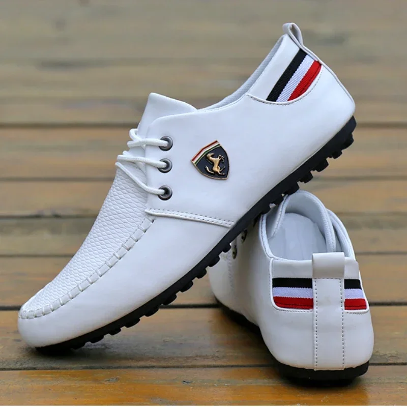Men Casual Shoes Breathable British Mens Sneakers Lace Up Soft Flats Driving Shoes casual sneakers