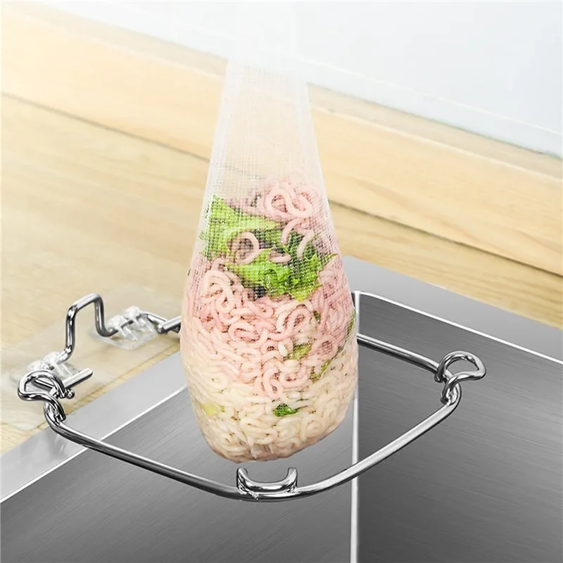 50Pcs Disposable Kitchen Sink FilterMesh Sewer Garbage Filter Meal Residue Pool Mesh Bag Drainage Screen Sink Garbage Net