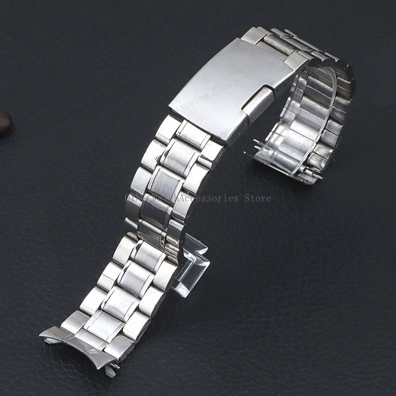 Stainless Steel Sport Strap - Elegant Metal Watchband Replacement Accessory