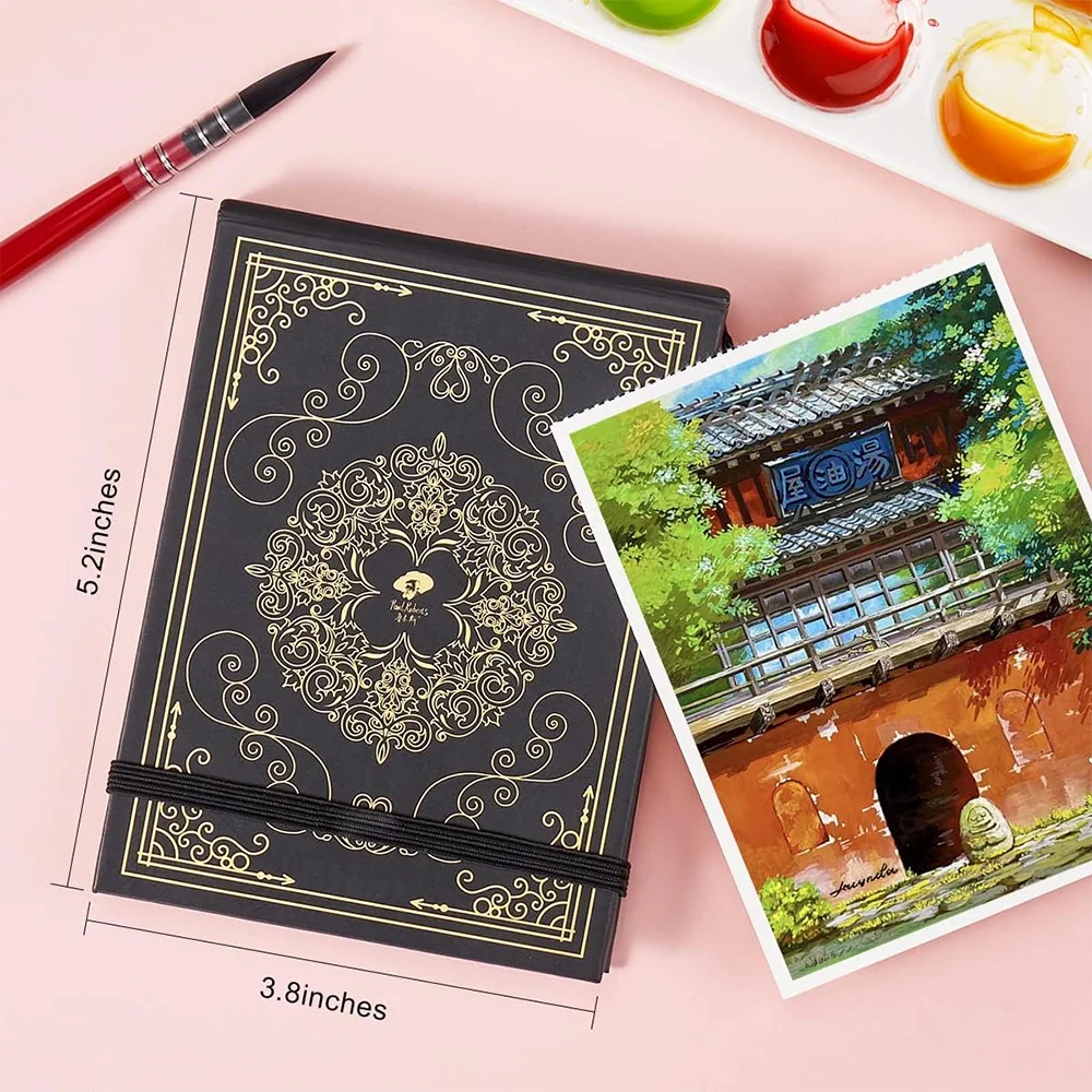 Paul Rubens Square Watercolor Journal Drawing Notebook 300g Cotton Watercolor Sketchbook Hand Ledger for Beginners and Artists drawing sketchbook
