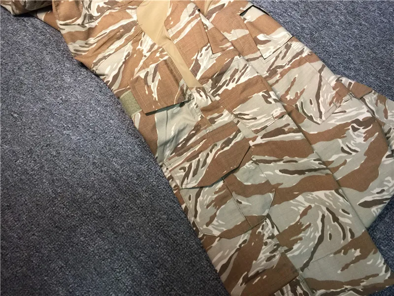 Outdoor Sports Desert Tiger Pattern Camouflage GEN3 Breathable Combat Trousers + Kneepad