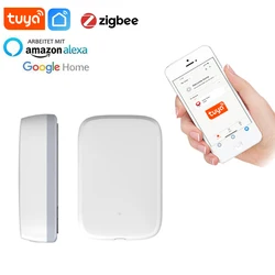 Détecteur d'ouverture/fermeture de porte intelligent Tuya ZigBee, alarme domestique Wifi, Compatible avec Alexa Google Home, application Tuya 