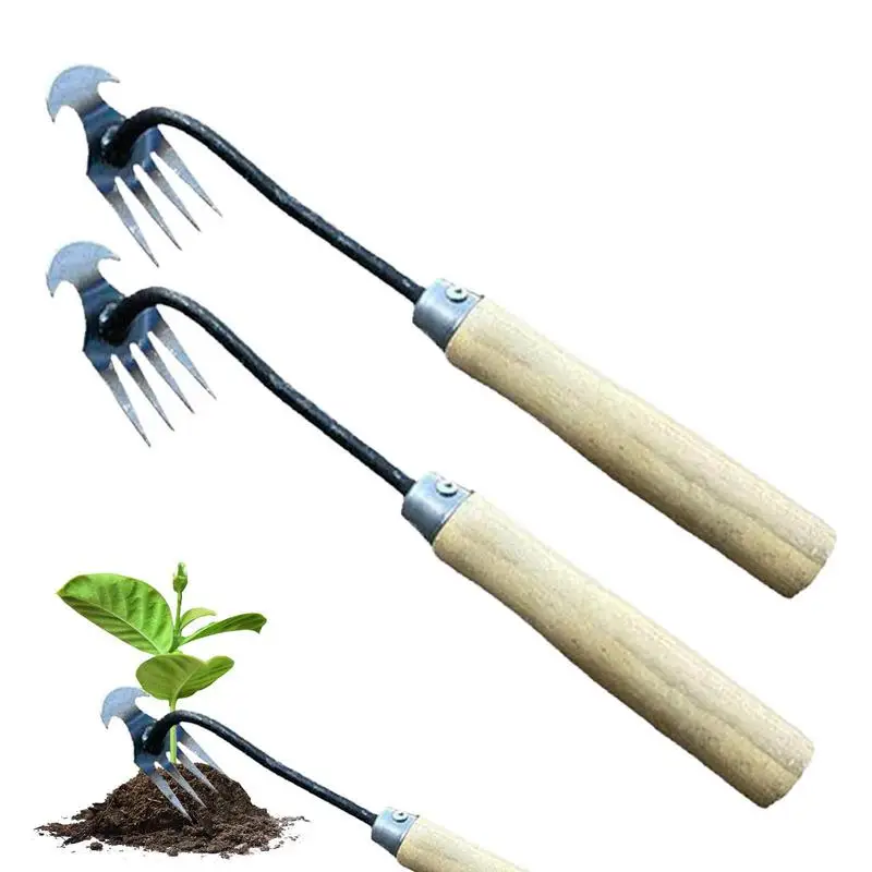 

Hand Weeder 4-Teeth Dual Purpose Weeder High Strength Weed Removal Tool For Garden Yard Lawn Farm Weeding Artifact