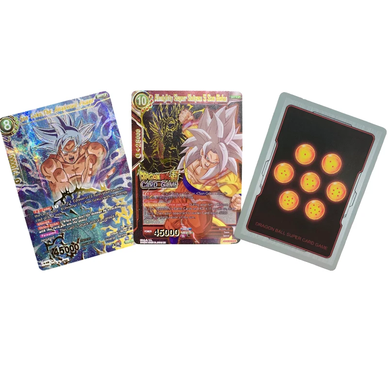 

10Pcs Dragon Ball Kawaii Cartoon Anime Goku Flash Cards Super Saiyan Vegeta Frieza Classic Game Collection Cards
