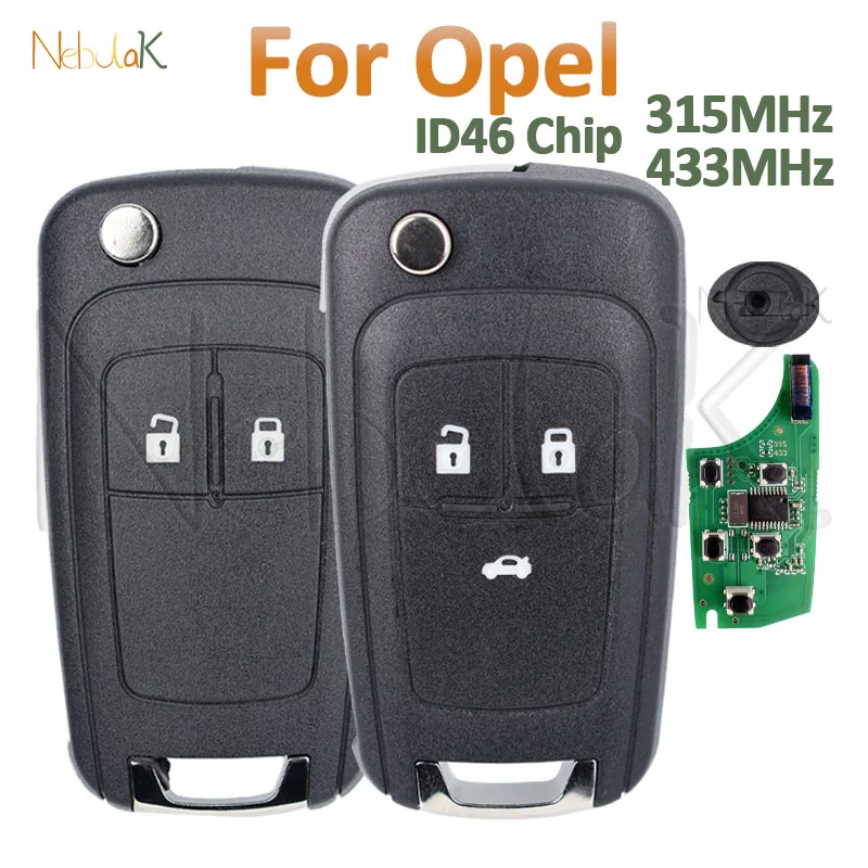 Car Remote Key Remote Car Key for Opel Vauxhall Adam Astra J Cascade Corsa E Insignia Karl Mokka Zafira C 315 433 Mhz ID46 Chip HU100 Smart Fob