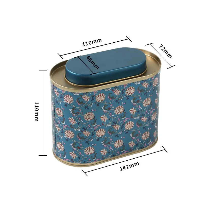Tea Airtight Container Universal Round Tinplate Storage Tank Seal Food Empty Can Tea Tin Box