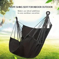 1pc Leisure Fabric Hammock Chair Outdoor Swing Chair Hammock Dormitory Hammock Chair Anti Rollover Hammock(With Storage Bag 5